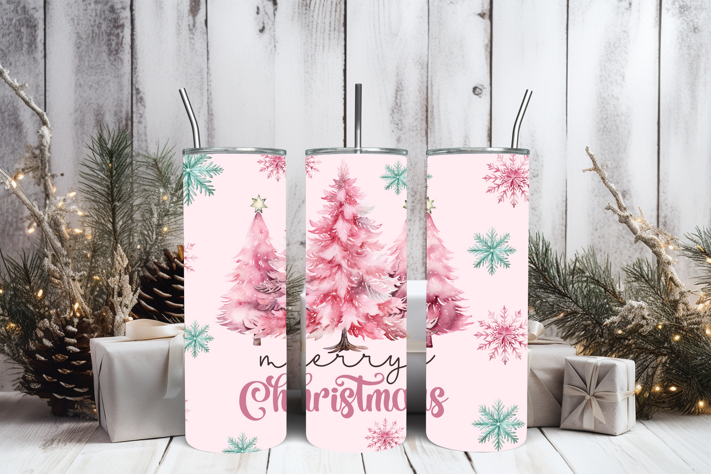 A Pink Christmas 20oz Tumbler